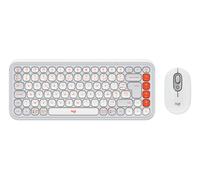 Logitech POP Icon Tastiera Mouse Combo incluso Bluetooth universale QWERTY Francese Arancione, Bianco - Nouvo