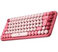 Logitech POP Keys Tastiera meccanica senza fili con tasti Emoji Tastiera francese AZERTY Bluetooth Rosa - Nouvo