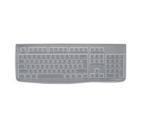 Logitech Protective Cover for K120 Keyboard and MK120 Desktop, cover protettiva, design avvolgente in silicone resistente, a prova di liquidi, ultrasottile, traslucido - Bianco