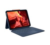 Logitech Rugged Combo 4 Touch, custodia con tastiera con trackpad e Smart Connector per iPad (10a generazione e A16), Layout Italiano QWERTY - Blu