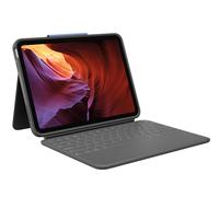 Logitech Rugged Folio - Custodia protettiva con tastiera per iPad (7ª, 8ª, 9ª, 10ª gen e A16) in Grafite, per iPad (10ª gen e A16)