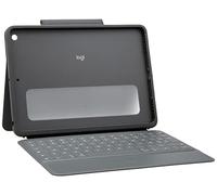 Logitech Rugged Folio per iPad (7ª, 8ª e 9ª generazione) Custodia con tastiera protettiva, Layout Francese AZERTY - Nero