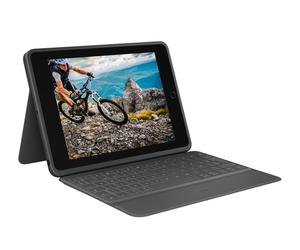 Logitech Rugged Folio - tastiera e custodia per Apple 10.2 pollici iPad (7a generazione, 8a generazione), nero