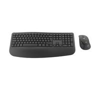 Logitech Signature Comfort Plus Combo MK880, kit di tastiera e mouse wireless, tastiera di dimensioni standard con poggiapolsi, clic silenziosi, Bluetooth, Windows e macOS, Italiano QWERTY - Grafite
