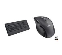 Logitech Signature K650, Tastiera Poggiapolsi Wireless Full-size con Bluetooth BLE o Ricevitore USB & M705 Marathon Mouse Wireless, Ricevitore USB Unifying 2,4 GHz, 1000 DPI