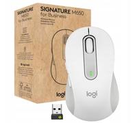 Logitech Signature M650 for Business, Mouse wireless per mani di piccole e medie dimensioni, Logi Bolt, Bluetooth, SmartWheel - Bianco