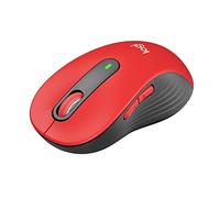 Logitech Signature M650 L - Mouse wireless full size, per mani di grandi dimensioni, batteria di 2 anni, clic silenziosi, rosso