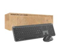 Logitech Signature Slim MK950 for Business, kit tastiera e mouse wireless, digitazione discreta, ricevitore sicuro, certificazione globale, Windows/Mac/Chrome/Linux, Layout ITA QWERTY, Grafite