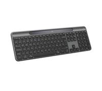 Logitech Signature Slim Solar+, tastiera wireless alimentazione a luce solare e artificiale, batteria resistente che dura fino a 10 anni, tasti personalizzabili, Bluetooth, Italiano QWERTY - Grafite