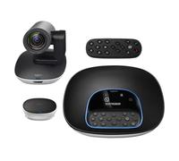 Logitech Sistema di videoconferenza di gruppo - Telecamera PTZ FullHD, vivavoce (omnidirezionale, Beamforming), telecomando, hub, montaggio a parete/tavolo, USB Plug-and Play, 960-001057 (rinnovato)
