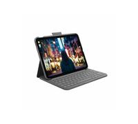Logitech Slim Folio, custodia con tastiera per iPad (10a generazione e A16) con tastiera wireless Bluetooth integrata, Layout Italiano QWERTY - Grigio