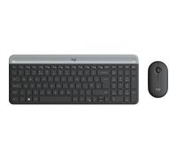 Logitech Slim Wireless Combo MK470 - Ensemble clavier et souris - sans fil - 2.4 GHz - Francese - grafite