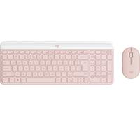 Logitech MK470 Slim Kit Tastiera e Mouse Wireless, Compatto, Silenzioso, Ricevitore USB a 2.4 GHz, Connettività Plug n' Play, Layout Internazionale QWERTY, Rosa