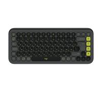 Logitech Tastiera Bluetooth POP Icon Keys in Grafite e verde, Ucraino (QWERTY)