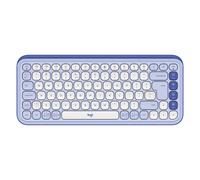 Logitech Tastiera Bluetooth POP Icon Keys in Lilac e Off-White, Inglese Internazionale (QWERTY)