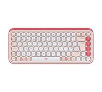 Logitech Tastiera Bluetooth POP Icon Keys in Rosa e Off-White, Inglese Regno Unito (QWERTY)
