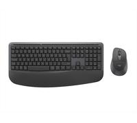Logitech Signature Comfort Plus Combo MK880, kit di tastiera e mouse wireless, tastiera di dimensioni standard con poggiapolsi, clic silenziosi, Bluetooth, Windows e macOS, Italiano QWERTY - Grafite