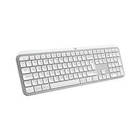 Logitech MX Keys S tastiera RF senza fili + Bluetooth QWERTZ Tedesco Alluminio, Bianco (MX KEYS S - PALE GREY - DEU - - BT - N/
