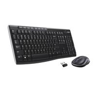 Logitech tastiera Wireless Combo MK270 QWERTY US International Nero Argento