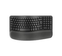Logitech Tastiera wireless ergonomica Wave Keys in grafite, Belga (AZERTY)