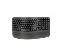 Logitech Tastiera wireless ergonomica Wave Keys in grafite, Inglese Regno Unito (QWERTY)