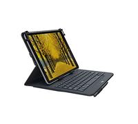 Logitech Universal Folio Cover iPad o Tablet con Tastiera Bluetooth Wireless, Layout Scandinavo Qwerty, Nero