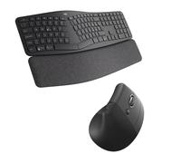 Logitech Vertical Ergonomic Wireless Lift Mouse, Bluetooth Receiver or Logi Bolt USB, Silent Clicks, 4 Keys,ERGO K860 Split Keyboard - Ergonomic Keyboard, Wrist Rest, ITA QWERTY