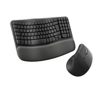 Logitech Wave Keys and Lift Ergonomic Kit - Wireless Keyboard with Wrist Support and Vertical Wireless Mouse - Easy-Switch, Bluetooth, Multiple Operating Systems, Windows/Mac - Graphite