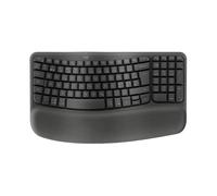 Logitech Wave Keys for Business - Tastiera ergonomica in grafite, Danese/Norvegese/Svedese/Finlandese (QWERTY)
