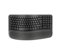 Logitech Wave Keys for Business - Tastiera ergonomica in grafite, Svizzero (QWERTZ)