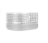 Logitech Wave Keys for Mac tastiera Casa/ufficio Bluetooth QWERTY Inglese UK Bianco (Wave Keys wless ergo keyboard WHITE-UK) - Versione UK