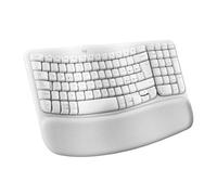 Logitech Wave Keys tastiera wireless ergonomica - Bianco, Layout Tedesco QWERTZ