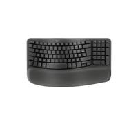 Logitech Wave Keys tastiera wireless ergonomica - Grafite, Layout Francese AZERTY