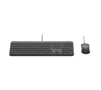 Logitech Signature Slim Wired Combo MK620 for Business, mouse ottico con cavo, tastiera standard, USB-C plug-and-play, Windows/Mac/Chrome/PC/laptop, Layout Italiano QWERTY - Graphite
