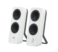 Logitech Z207 Altoparlanti per PC Wireless Bluetooth, Audio Stereo, 10 Watt, Ingresso Audio 3.5 mm, Jack per Cuffie, Multidispositivo, Easy Switch , Presa UK, PC/TV/Smartphone/Tablet, Bianco