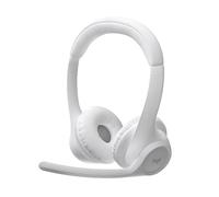 Logitech Zone 300, Cuffia con microfono wireless Bluetooth, cancellazione del rumore, compatibile con Windows, Mac, Chrome, Linux, iOS, iPadOS, Android - Blanco
