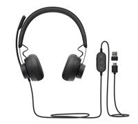 Logitech Zone 750 Cuffia cablata per desktop/centro chiamate USB Type-C Grafite - Nouvo