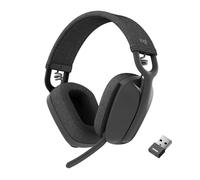 Logitech Zone Vibe 125 Cuffie Wireless con Microfono con Cancellazione del Rumore, Bluetooth, Ricevitore USB-A; Compatibile con Zoom, Google Voice, Google Meet, Mac/PC - Grigio