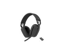 Logitech Zone Vibe Wireless Bluetooth® Cuffie con microfono con cancellazione del rumore di fondo, USB-A, USB-C, certificazione per Google Meet, Google Voice, Zoom, Mac/PC - Grigio