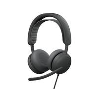 Logitech Zone Wired 2 - Cuffia con microfono con cancellazione del rumore e ANC ibrida adattiva, USB-C con adattatore USB-A - Grafite