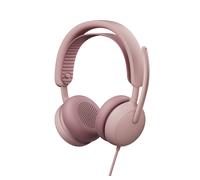 Logitech Zone Wired 2: cuffia con microfono con cancellazione del rumore e ANC ibrida adattiva in Rosa
