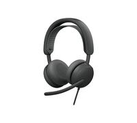 Logitech Zone Wired 2 - Cuffia con microfono con cancellazione del rumore e ANC ibrida adattiva, USB-C con adattatore USB-A - Grafite