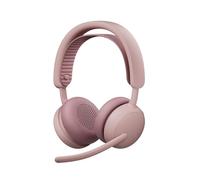 Logitech Zone Wireless 2 ES - Cuffia con microfono wireless con cancellazione del rumore e ANC ibrida adattiva, Bluetooth, Rosa