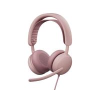 Logitech Zone Wireless 2 ES for Business - Cuffia con microfono wireless con cancellazione del rumore con ANC ibrida adattiva, Bluetooth, USB-C e USB-A, certificazione Microsoft Teams - Rosa