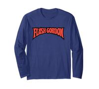 Logo a Fumetti con Testo Rosso Classico Flash Gordon Maglia a Manica
