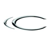 LOGO ADESIVO STEMMA FREGIO 3D CROMATO CONTORNO CORNICE PER LOGO AUTO RACE SPORT