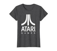 Logo Atari Games Maglietta, Donna, Grigio Scuro, M