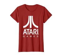 Logo Atari Games Maglietta, Donna, Mirtillo Rosso, XXL