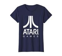 Logo Atari Games Maglietta, Donna, Navy, XS
