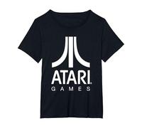 Logo Atari Games Maglietta, Donna Plus-Size, Nero, 1X